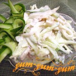 Простой салат из кальмаров рецепт с фото