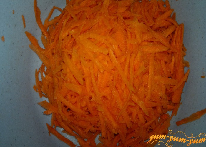 морковь трем на крупной терке