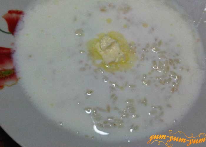 Суп молочный с рисом подаем к столу