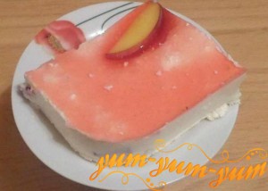 Рецепт творожного торта с персиками