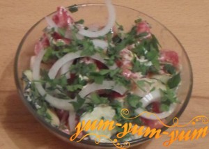 Рецепт приготовления салата из помидоров огурцов и редиса