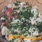 Рецепт салата из свежей капусты, огурца и помидор