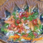 Рецепт салата с помидорами и перцем