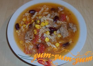 Рецепт томатного супа с кукурузой