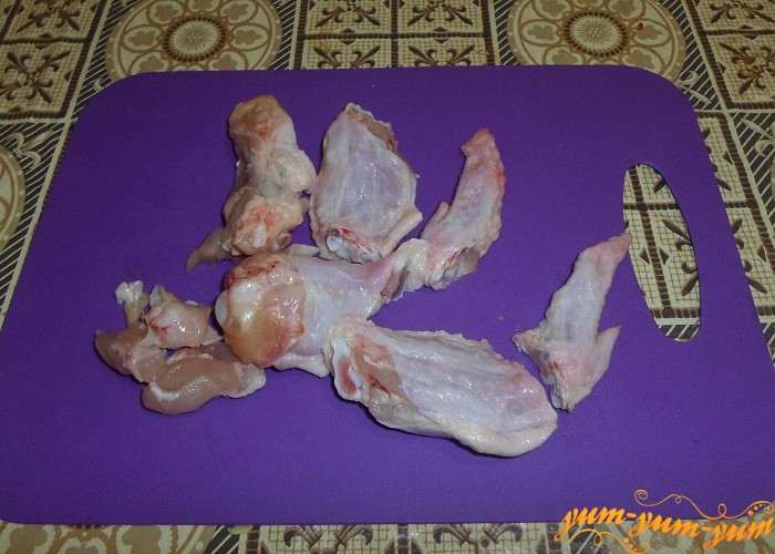 Куриные крылышки для мясного бульона